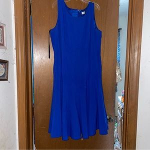 Calvin Klein Royal Blue Career Dress Sleeveless Size 16